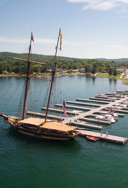 Docks at marina in Boyne City
