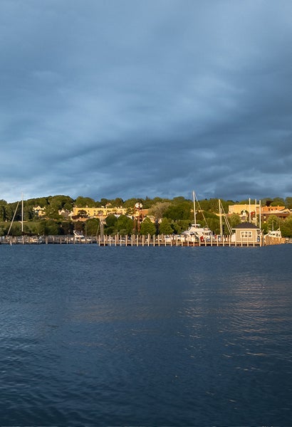 Storm clouds over Petoskey waterfront